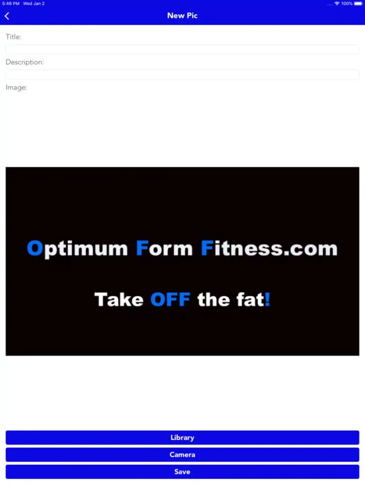 Capturas de tela do Fit Pics iPad 