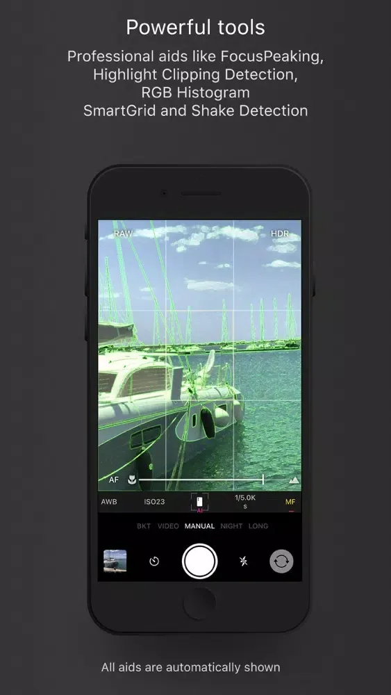 ภาพหน้าจอของ Lumina manual AI camera