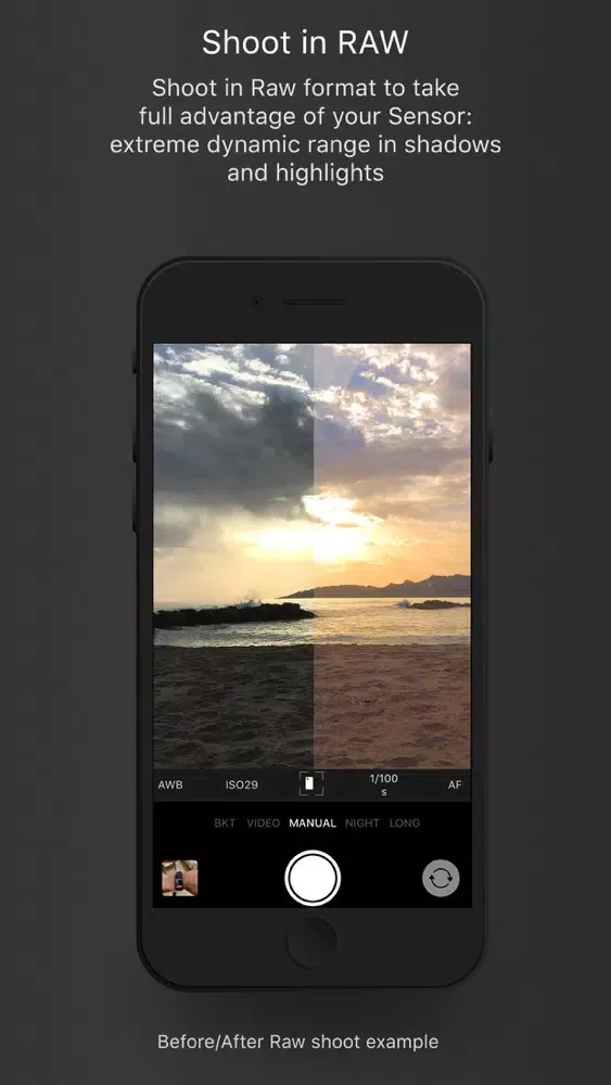 ภาพหน้าจอของ Lumina manual AI camera