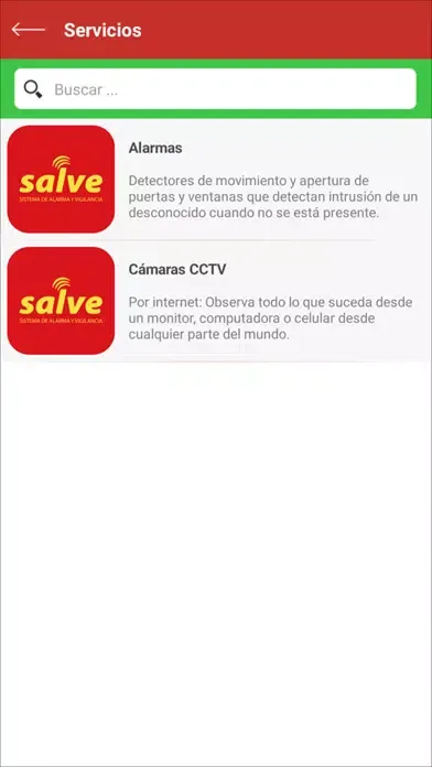 Capturas de tela do Salve Sistemas de Alarma