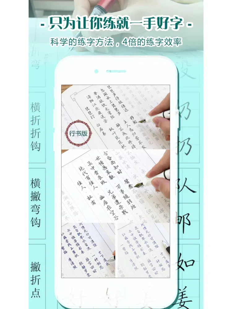 Capturas de tela do 钢笔字专业版-硬笔书法练字写字临帖必备 iPad 