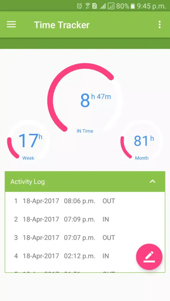 Ảnh chụp màn hình của Time Tracker - IN OUT