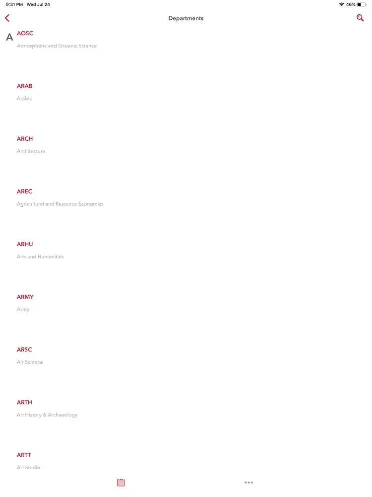 Screenshot di UMD Schedulr iPad