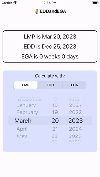 Captures d'écran de EDD - EGA calculator