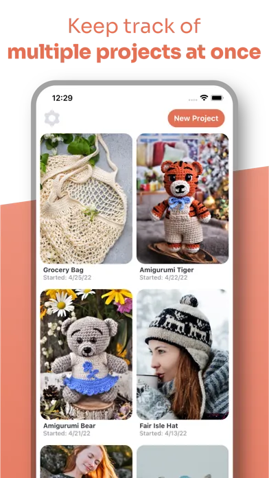 Capturas de pantalla de kntd:create - Knit & Crochet