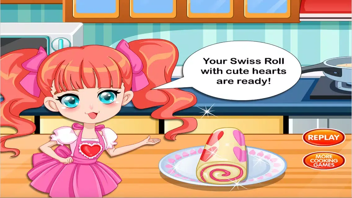 Zrzuty ekranu Rolled Cake With Hearts Game