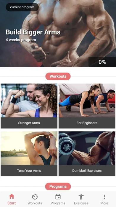 Capturas de tela do Arm Workout Routine