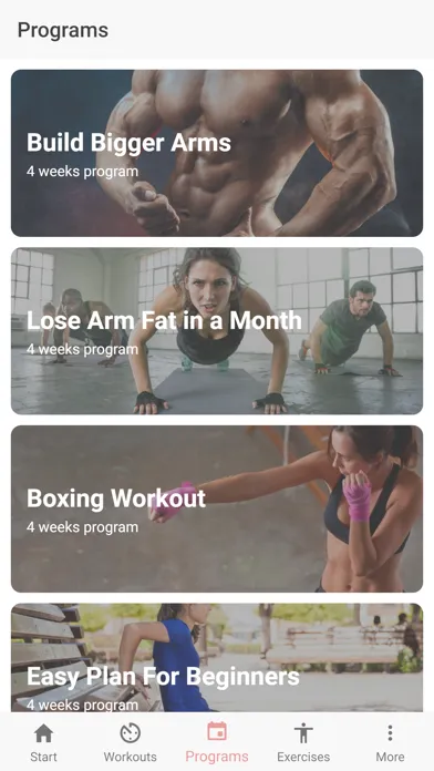 Capturas de tela do Arm Workout Routine