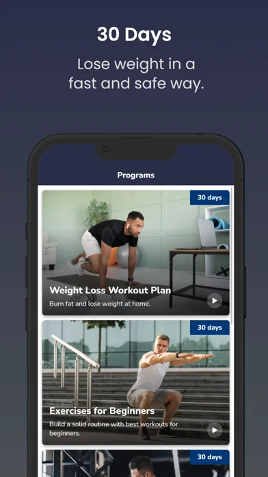 Capturas de pantalla de Fat Loss Workout Plan For Men