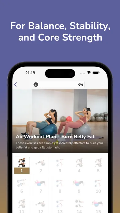 Stability Ball Workout Guide Ekran Görüntüleri
