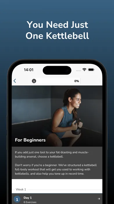 Capturas de pantalla de Kettlebell Home Workouts