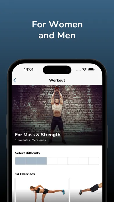 Capturas de pantalla de Kettlebell Home Workouts