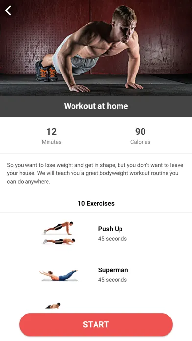 ภาพหน้าจอของ Upper Body Workout Plan