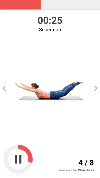 ภาพหน้าจอของ Upper Body Workout Plan
