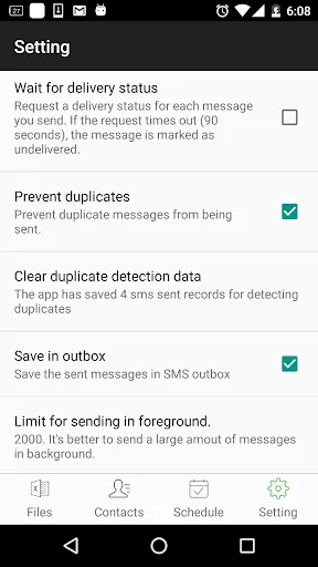 Screenshot di SA Group Text
