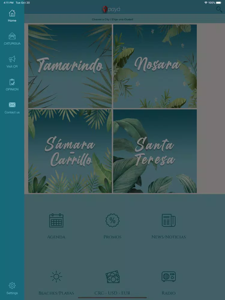Capturas de pantalla de Payá iPad 