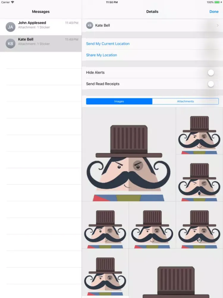 Capturas de pantalla de Mr. Mustachio Emoticons! iPad 