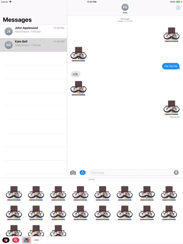 Capturas de pantalla de Mr. Mustachio Emoticons! iPad 