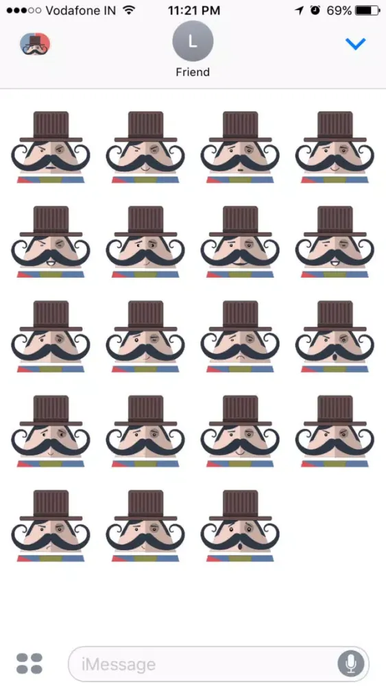 Capturas de pantalla de Mr. Mustachio Emoticons!