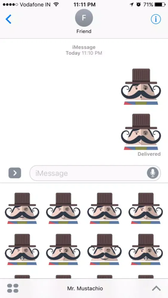 Capturas de pantalla de Mr. Mustachio Emoticons!