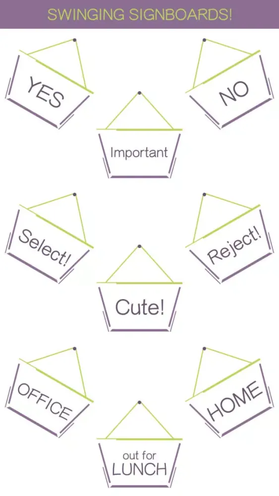 Ảnh chụp màn hình của Hang a Sign! II (Green/Violet)