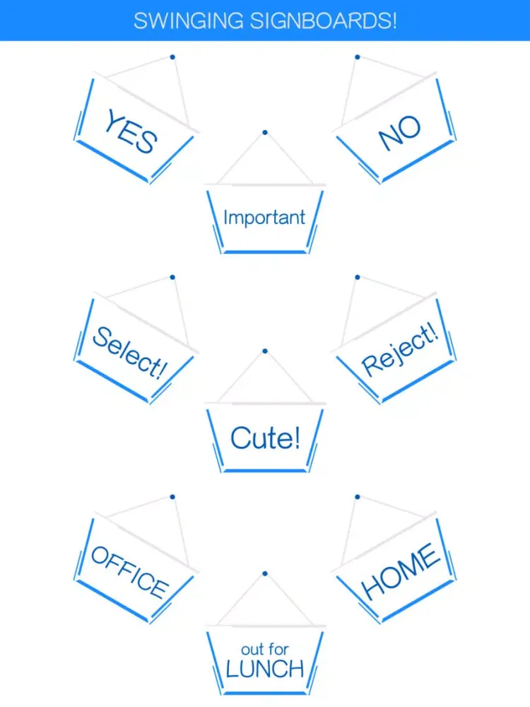 Hang a Sign! II (Light Gray/Bright Blue) iPad  سکرین شاٹس