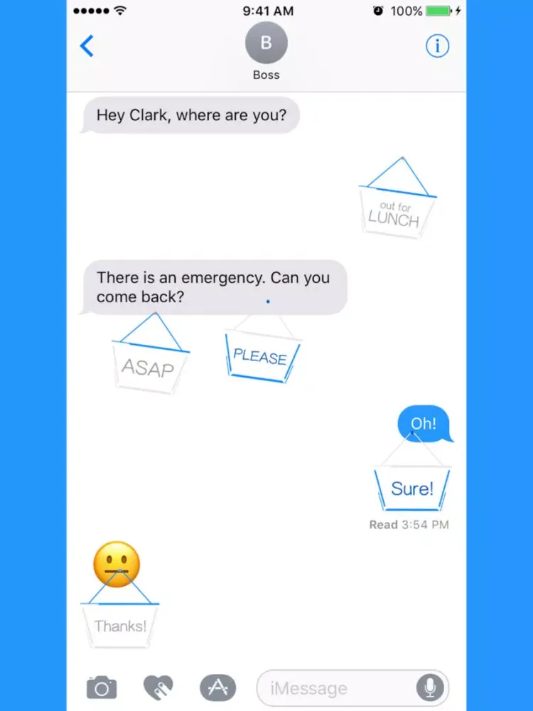 Hang a Sign! II (Light Gray/Bright Blue) iPad  سکرین شاٹس