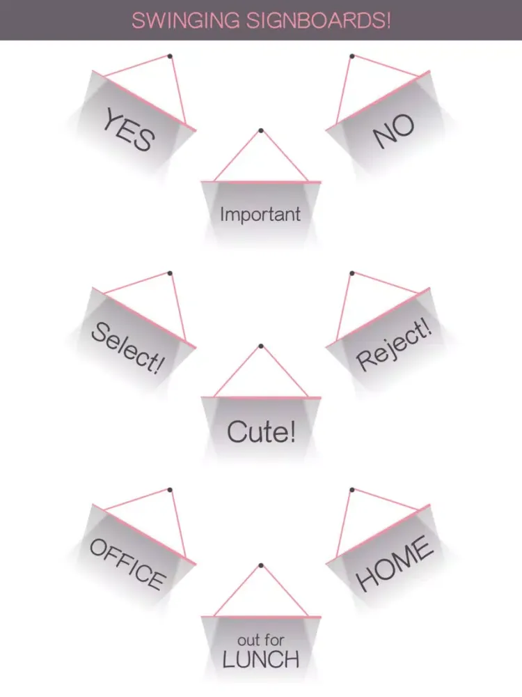 Zrzuty ekranu Hang a Sign! (Pink/Dark Violet) iPad 