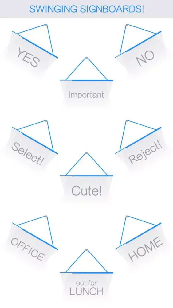 Hang a Sign! (Bright Blue/Light Gray) سکرین شاٹس