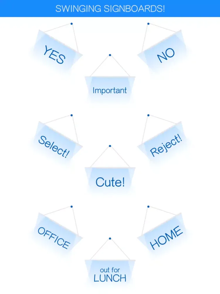 Hang a Sign! (Light Gray/Bright Blue) iPad Screenshots