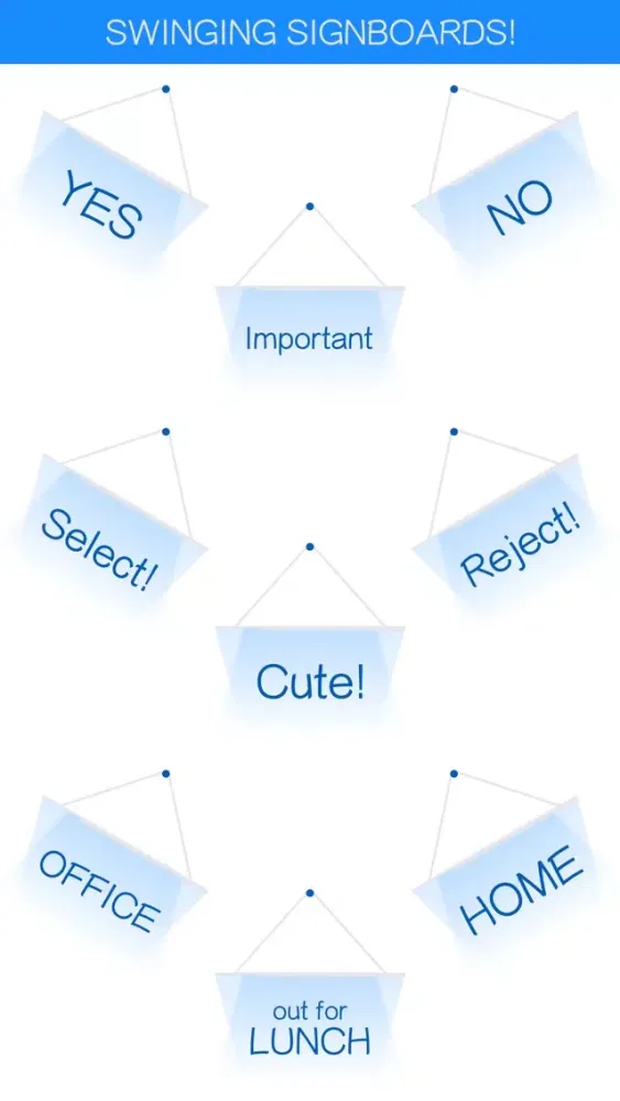 Hang a Sign! (Light Gray/Bright Blue) Screenshots