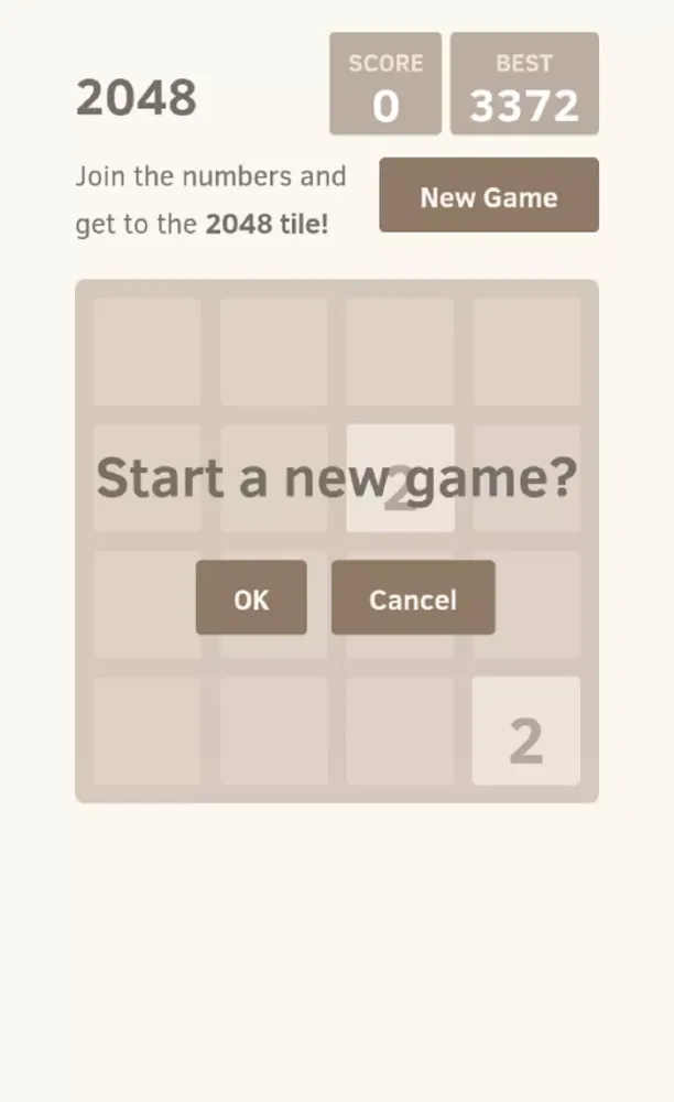Ảnh chụp màn hình của 2048 ZoooM!