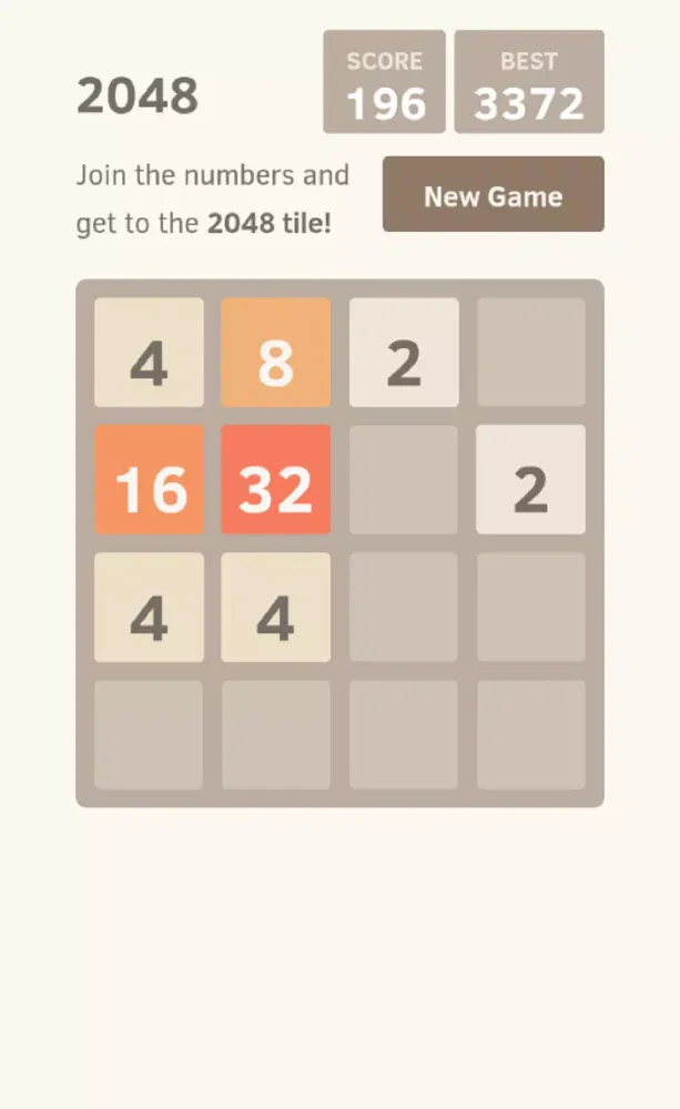 Ảnh chụp màn hình của 2048 ZoooM!