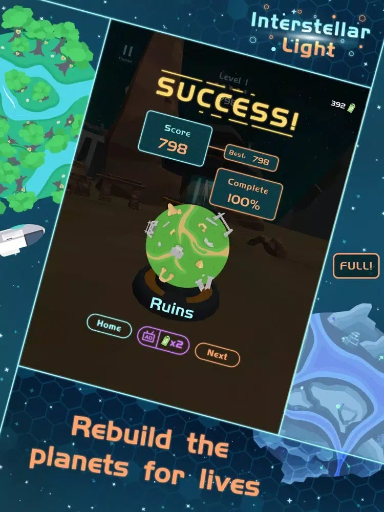 Interstellar Light-Save Planet iPad  Screenshots