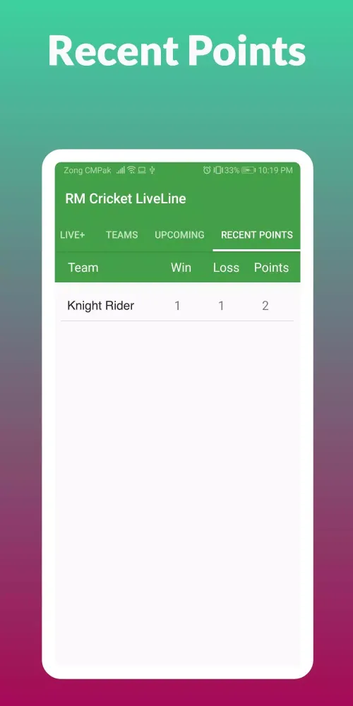 RM Cricket Live Line Screenshots