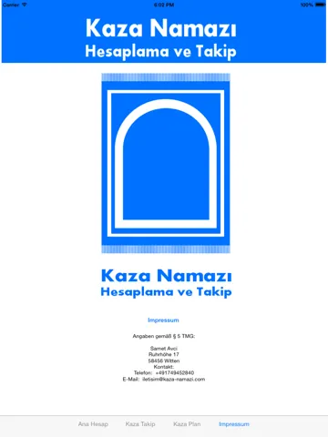 Capturas de pantalla de Kaza Namazı Hesaplama ve Takip iPad 