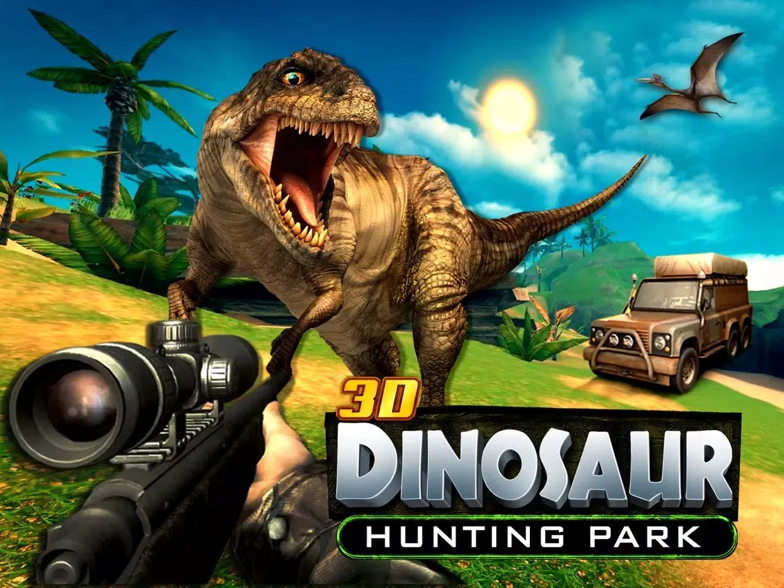3D Dinosaur Hunting Park Animal Simulator Games iPad  Ekran Görüntüleri
