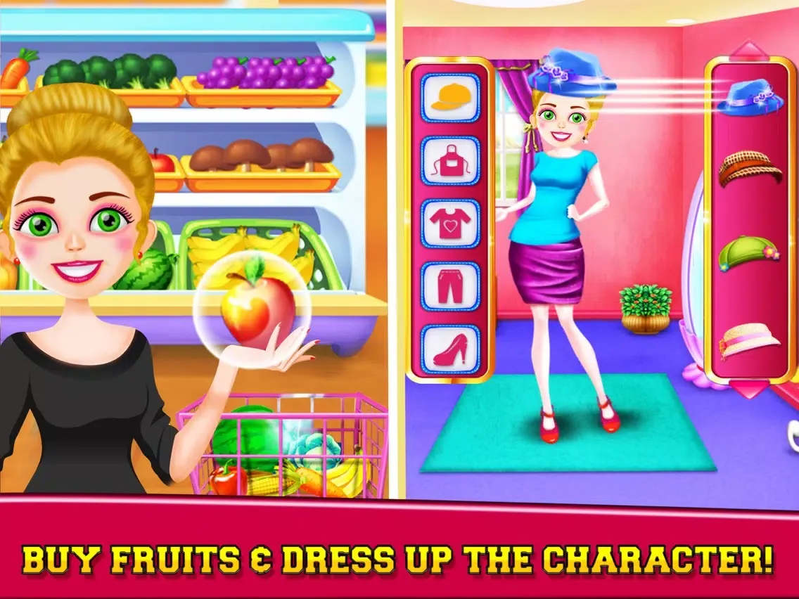 تصاویر Supermarket Grocery Girl - Kids Shopping Games iPad 