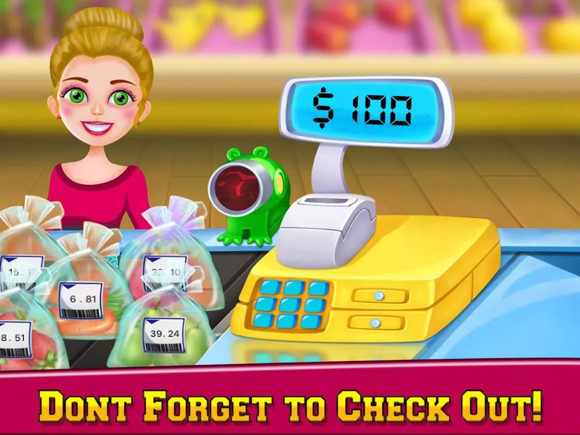 تصاویر Supermarket Grocery Girl - Kids Shopping Games iPad 