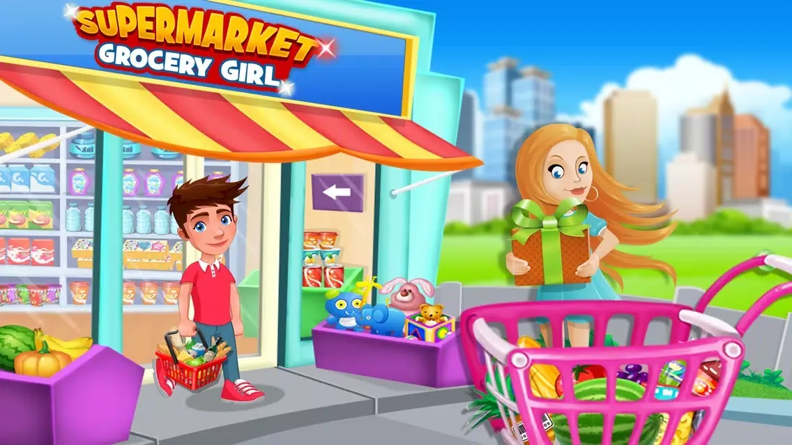 تصاویر Supermarket Grocery Girl - Kids Shopping Games