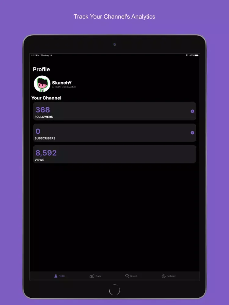 صور Analytics Tracker for Twitch iPad 