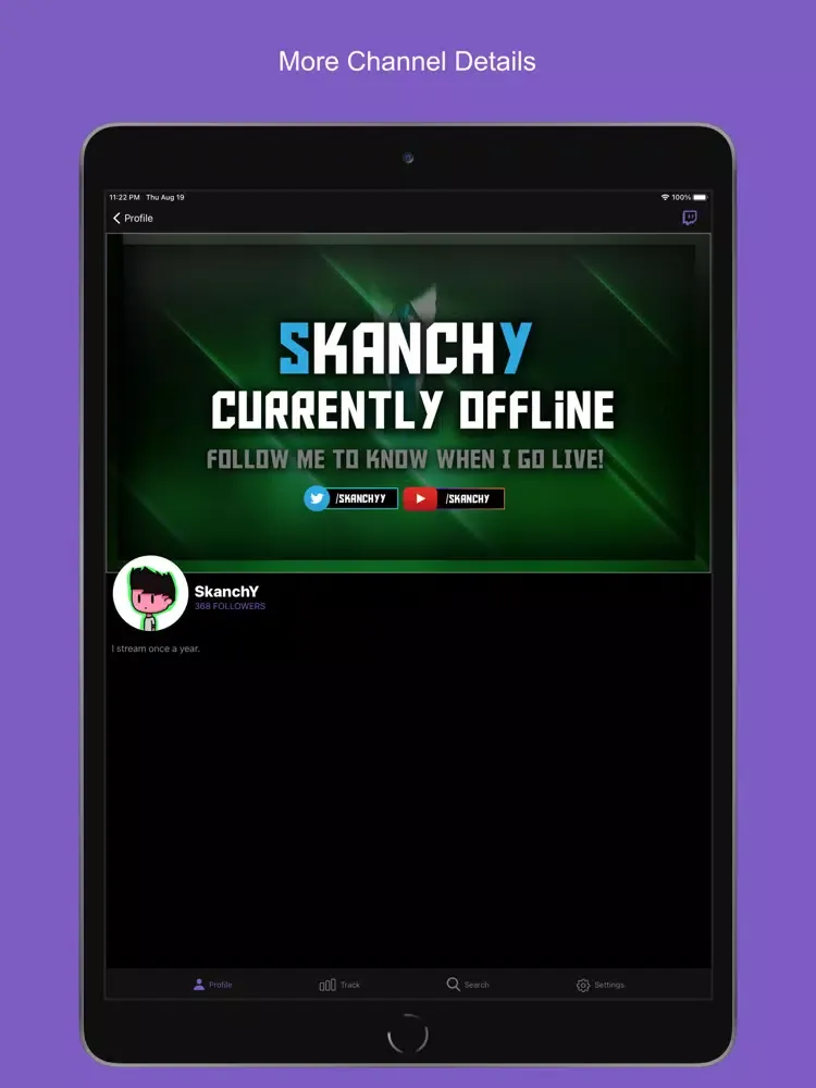 صور Analytics Tracker for Twitch iPad 