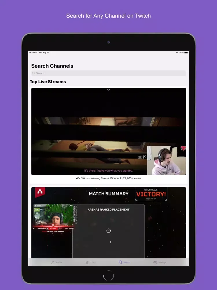 صور Analytics Tracker for Twitch iPad 