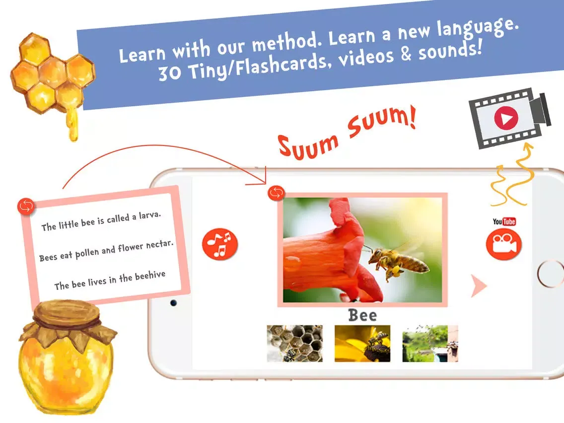 ภาพหน้าจอของ Sami Tiny FlashCards Animals 6 languages kids apps iPad 