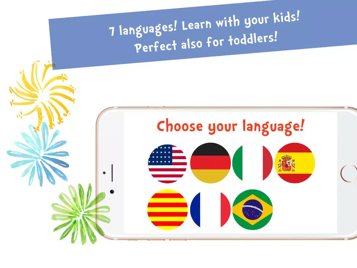 ภาพหน้าจอของ Sami Tiny FlashCards Animals 6 languages kids apps iPad 