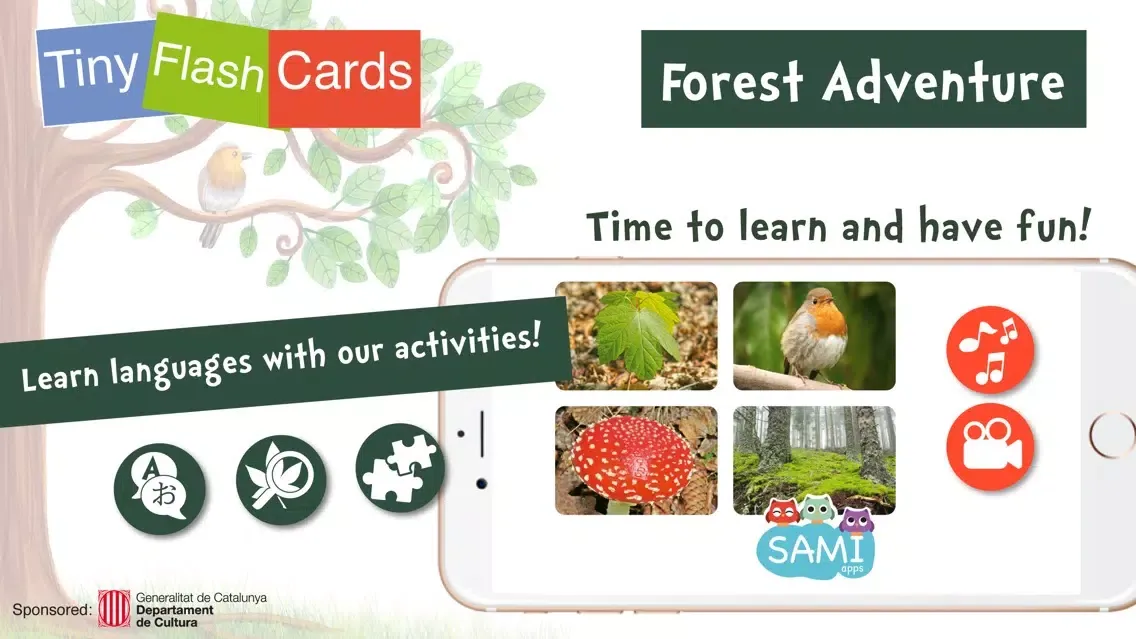 Capturas de pantalla de Sami Tiny FlashCards forest adventures kids apps