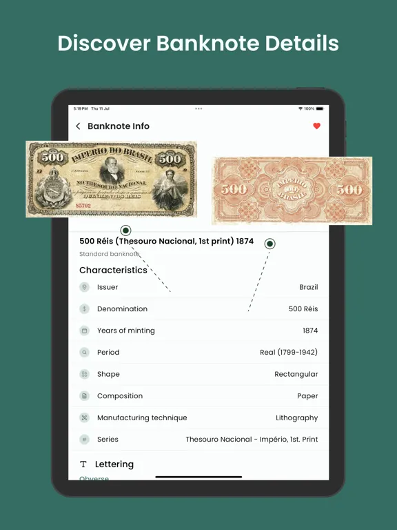 Banknote Identifier - Note ID iPad  Ekran Görüntüleri