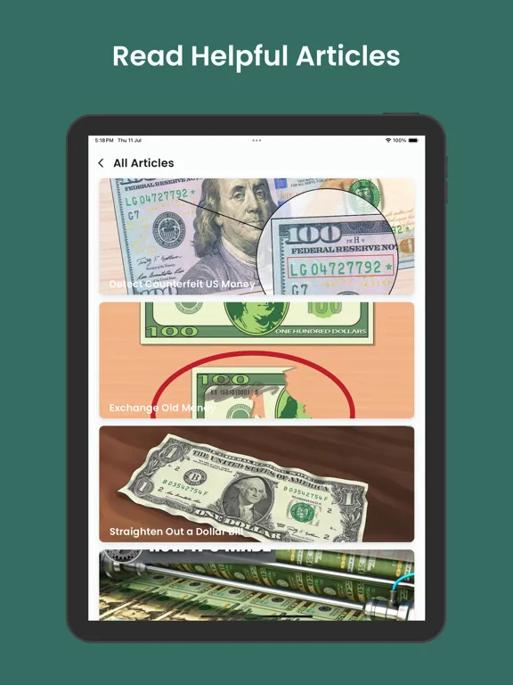 Banknote Identifier - Note ID iPad  Ekran Görüntüleri