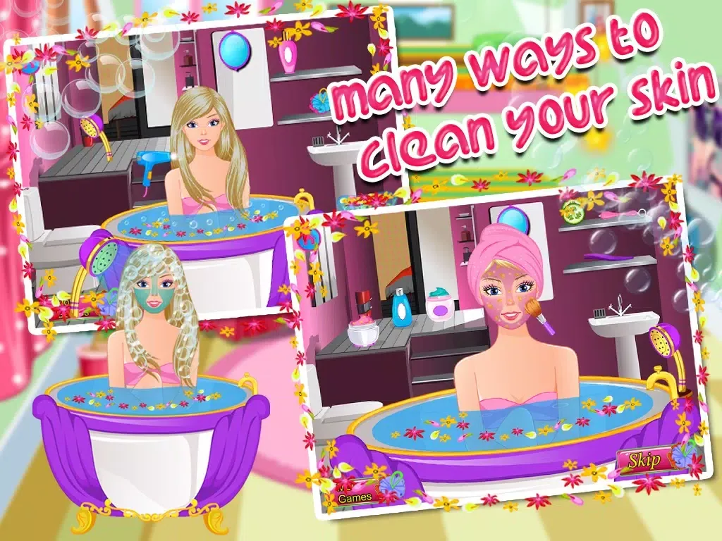 Captures d'écran de Princess Bathing Spa - Makeover,Make Up,Dress Up,Salon Games iPad 