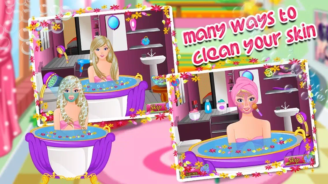 Captures d'écran de Princess Bathing Spa - Makeover,Make Up,Dress Up,Salon Games